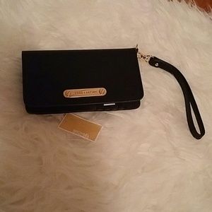 Michael Kors black tech wristlet